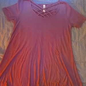 Zenana Premium Woman's Large Purple Tunic